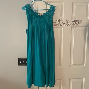 Jones New York Casual Woman Teal Lattice Bodice Dress  Summer Dress  3X. NWT